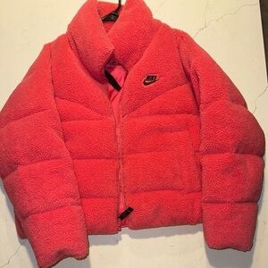 Pink Nike Sherpa coat